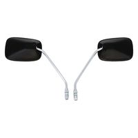 ALBA バックミラー/角型ブラック(メッキステー) 8mm 正ネジ /左右セット 101-020 1箱（直送品）