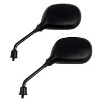 ALBA バックミラー/スクーター用楕円/ 逆ネジ8mm 左2本セット(Eマーク取得) 101-010 1箱（直送品）