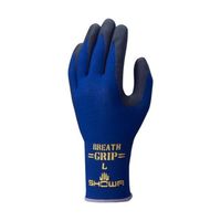 【ニトリル背抜き手袋】 ショーワグローブ ブレスグリップ type-R 3双入 L ネイビー 380-3LN 1袋（3双入）