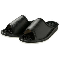 山一 紳士健康サンダル ブラック LL YI765b 1足　サンダル　メンズ