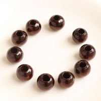 TOHO(トーホー) TOHO ウッドビーズ 14mm ブラウン NR14-2 1セット(10個×5)