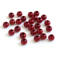 TOHO(トーホー) TOHO ウッドビーズ 6mm レッド 25個入 NR6-3 1箱(5枚入)（直送品）