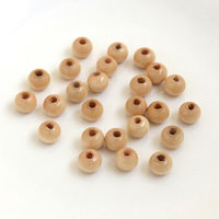 TOHO(トーホー) ウッドビーズ 8mm ベージュ 25個入 NR8-1 1セット(5袋)