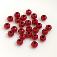 TOHO(トーホー) TOHO ウッドビーズ 8mm レッド 25個入 NR8-3 1箱(5枚入)（直送品）