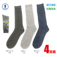 ジェイワークスプランニング 吸汗速乾リブソックス 先丸 杢 TS-013 1パック(4足入)（直送品）