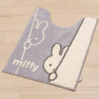 センコー ミッフィー ワンステップ トイレマット 約80×60cm グレー DBB210709 1枚（直送品）