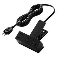 電源タップ 延長コード USB付き 3m クリップ式 雷ガード ブラック ECT-3030BK エレコム 1個（直送品）