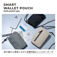 スマホショルダー スマホポーチ ケーブルコード穴付 ブラック P-CLSPB01BK エレコム 1個