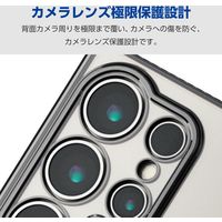 Galaxy S24 Ultra ケース ソフト 衝撃吸収 メタリックブラック PM-G242UCTMKBK エレコム 1個