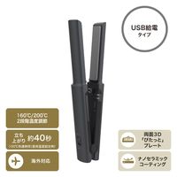 ヘアアイロン コンパクト USB給電式 海外OK モバイルバッテリー対応 メタリックグレー TS310A-H テスコム 1個（直送品）