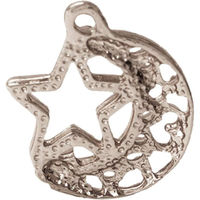 日本紐釦貿易(Nippon Chuko) スターズ チャーム シルバー W16×H17mm 10個入 A22-41-10（直送品）