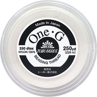 TOHO(トーホー) ビーズステッチ専用糸 徳用 330dtex #40 約229m 白 TOH-PT1-250 1セット(3巻)