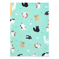 デザインフィル 3ポケットクリアホルダー A4 ネコ柄 35479006 1セット(1個×5)