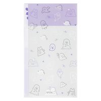 デザインフィル 3ポケットクリアホルダー A5スリム フラップ付き おばけ柄 35563006 1セット(1個×5)