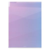 デザインフィル 5ポケットクリアホルダー A4 グラデーション柄 紫 35578006 1セット(1個×5)