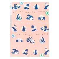 デザインフィル 3ポケットクリアホルダー A4 パンダ柄 35574006 1セット(1個×5)