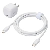 USB充電器 PD 20W タイプC to Cケーブル付属 1.5m ホワイト ECーAC7620WH エレコム 1個