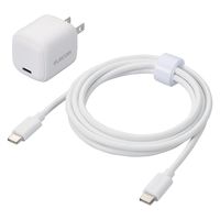 USB充電器 PD 30W タイプC to Cケーブル付属 1.5m ホワイト ECーAC8130WH エレコム 1個（直送品）