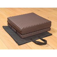 西川 ごろ寝マットスイート 五つ折り仕様 高反発ウレタン コンパクト収納 休憩 レジャー 防災対策にも ブラウン 1枚