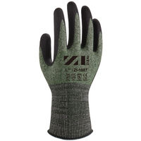 【耐切創手袋】ウィード 耐切創レベルD ニトリル背抜き 極薄18ゲージ ZI-1887 S 1双