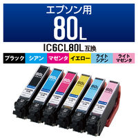 Color Creation エプソン（EPSON）用 互換インク CC-EIC80L-6ST 6色 IC6CL80L互換 1個（直送品）