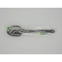 ホウケン産業 使い捨てスプーン バイオプラスプーン160 ブラック 個包装 00736540 1ケース(3000個(30個×100)（直送品）