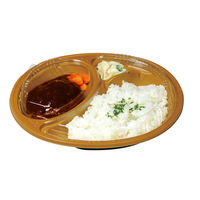 デンカポリマー カレー容器 Dジャーニー 24-20浅P本体飴茶 00764232 1ケース(400個(50個×8)（直送品）