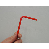 フレックスストローK 赤 裸 500本入 3220015 1ケース(30個(1個×30))（直送品）