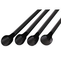 スプーンストロー 黒 裸 500本入 4303029 1ケース(20個(1個×20))（直送品）