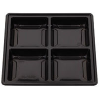 北原産業 仕出し弁当容器 75-75 福茶 如月 黒セット BSDP-09103 1ケース(50個(25個×2)（直送品）