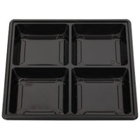 北原産業 仕出し弁当容器 85-85 福茶 如月 黒セット BSDP-09304 1ケース(40個(20個×2)（直送品）