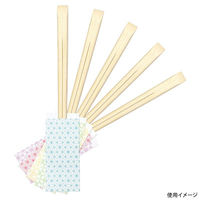 九州紙工 割箸 HANAシリーズ差し込み箸HANAミニ菫 竹天削箸先細21cm HANA-5H 1ケース(2500個(100個×25)（直送品）