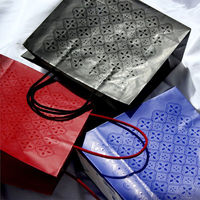 パックタケヤマ 紙手提袋 ST バンピーフラワー ブラック XZT68400 1ケース(100個(10個×10)（直送品）