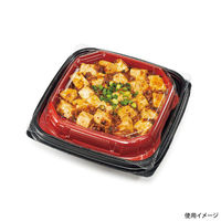 リスパック どんぶり容器 バイオ のぞみ 角170-40B 黒 RHHQ491 1ケース(600個(50個×12)（直送品）