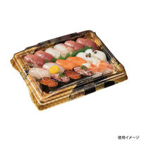 リスパック 寿司容器 バイオPS 魅せ盛桶 18B はなまきえ桶金 RRB3517 1袋(10個)（直送品）