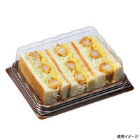 福助工業 サンドイッチ容器 Fパレ W-85 ブラウン 00540009 1ケース(1200個(50個×24))（直送品）