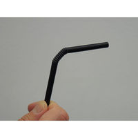 春日商事 フレックスストローK 黒 裸 500本入 3220014 1箱