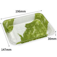 リスパック 透明トレー バイオPET AC-20-15F はやて緑 FSFV843 1袋(100個)（直送品）