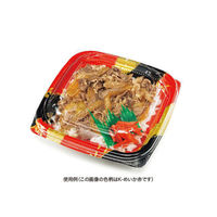 リスパック どんぶり容器 バイオ のぞみ 角160-40B K-あじわい赤J10 RHHQ467 1ケース(900個(50個×18)（直送品）