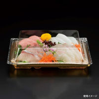 リスパック 刺身容器 バイオPET 美枠 20-17B 箔おし金 FAPV371 1袋(50個)（直送品）