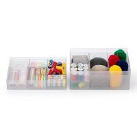 吉川国工業所 タイディアップボックス スターターキット（浅型4点） クリア TDS-03_Cr 1セット