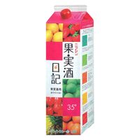 果実酒日記 ホワイトリカー 35度 1.8L パック 1セット（6本） ニッシン 果実酒作り 梅酒作り