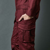 TS DESIGN ハイブリッドコットンカーゴパンツ ワイン S 3614-75-S 1着（直送品）