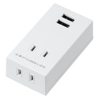 延長コード USB付 電源タップ AC×2個口 USB-A×2ポート    ホワイト H1FS4002UWH YAZAWA 1個
