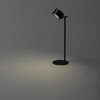 LEDデスクライト 3wayマグネットライト ブラック 丸タイプ スタンド ウォール 充電式 調光 SDL05W01BK 1個