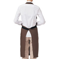 ボンマックス 襟付き胸当てエプロン ブラウン×ブラック F FK7180 1枚