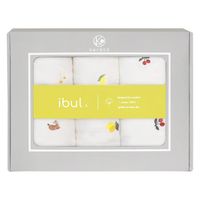 【kerata/ケラッタ】 イブル おくるみ ガーゼ チェリー1枚＆レモン1枚＆バンビ1枚 1セット（1袋（3枚）×2）