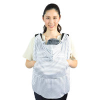 【kerata/ケラッタ】 UVカット ベビーケープ グレー（ボーダー） 1セット（1個×2）