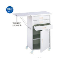 【軒先渡し】ストア・エキスプレス スチール製作業台 収納付きタイプ 錠無し 白【完成品でお届け】 6948-155 1台 61-146-8-1（直送品）