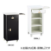 【軒先渡し】ストア・エキスプレス スチール製作業台 スライド棚付き 黒 扉無し【完成品でお届け】 6948-260 1台 61-146-12-1（直送品）